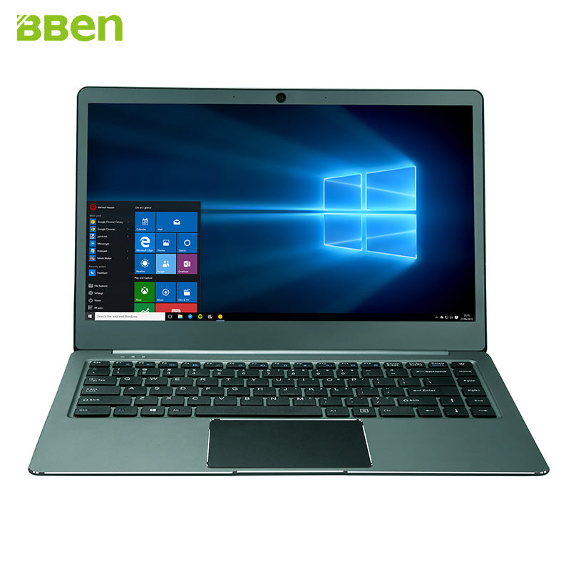 Bben 14.1 Inch Laptop Notebook PC Intel Apollo Lake N3450 Quad Core 4GB RAM 64GB emmc ROM windows10 with a SSD slot